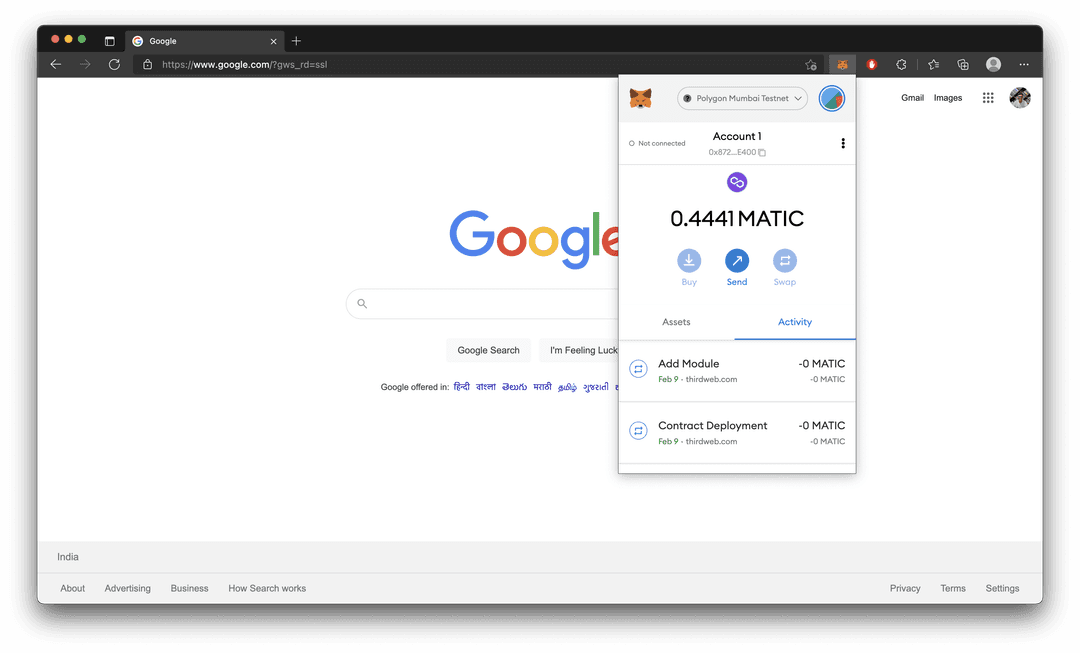 Login to metamask.