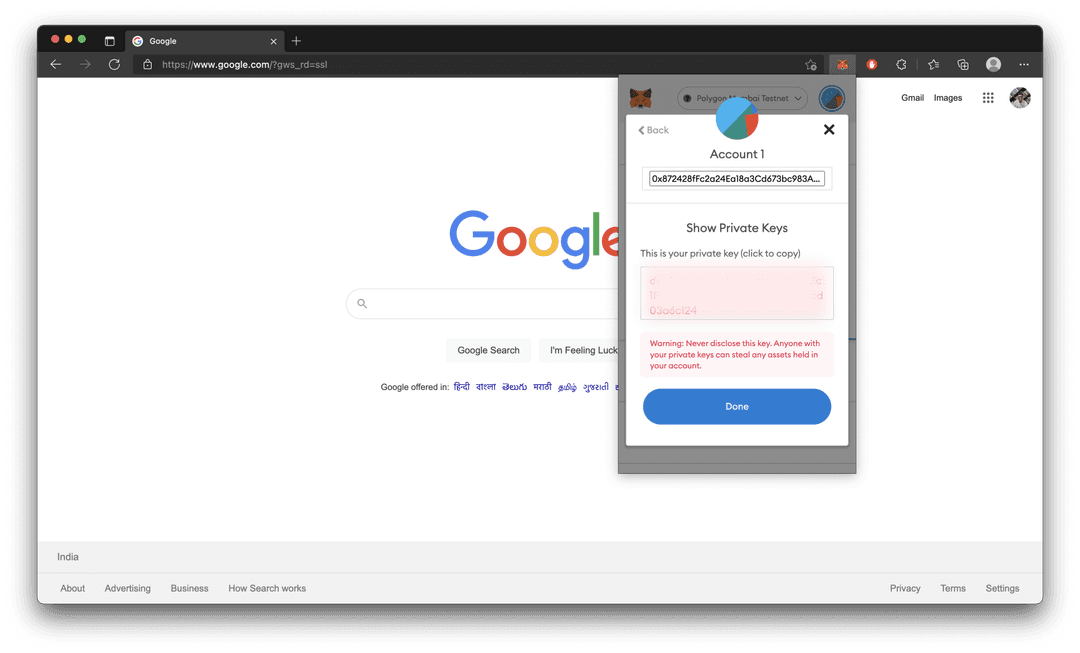 Using the private key